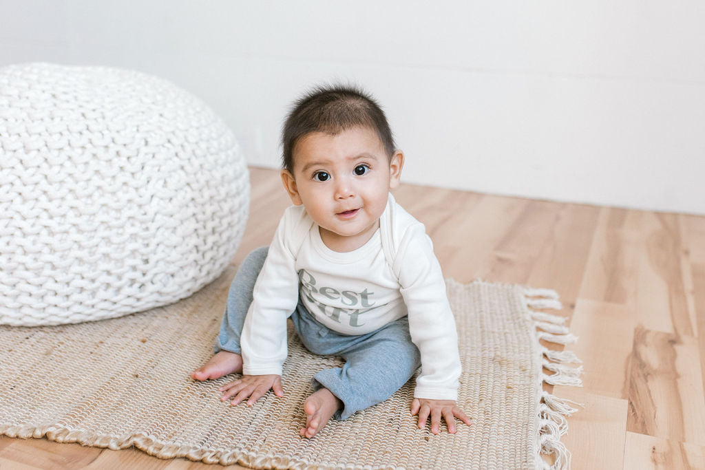 Cotton Baby Joggers | Heather Grey