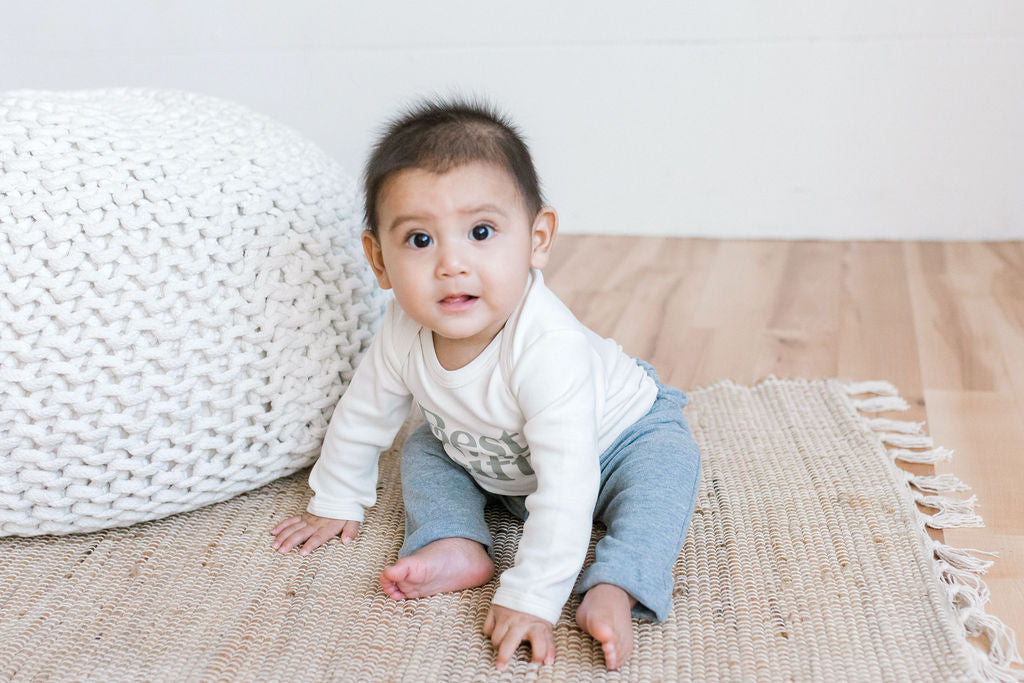 Cotton Baby Joggers | Heather Grey