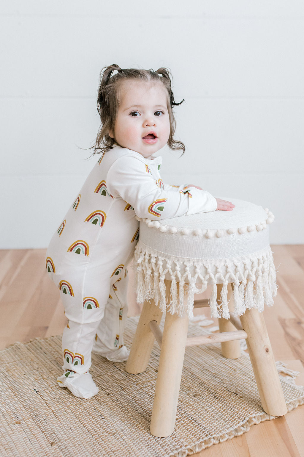 Rainbow Bamboo Baby Footie Pajama