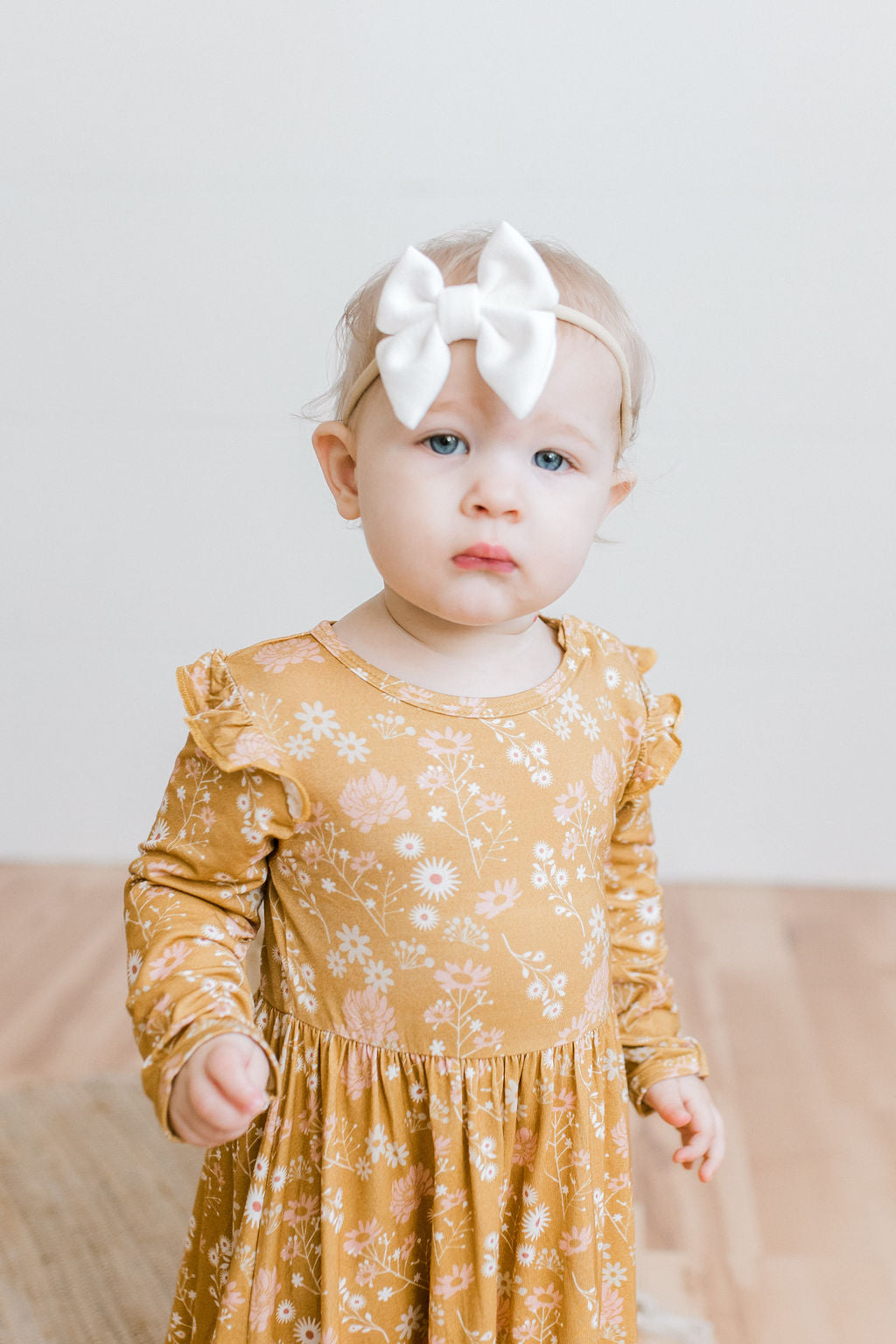 Merlot, Mustard and White Cotton Bow Headband Gift Set