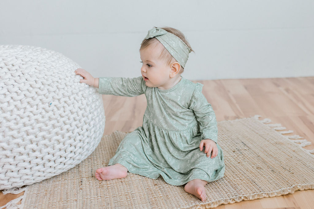 Baby's Breath Bamboo Long Sleeve Baby Dress