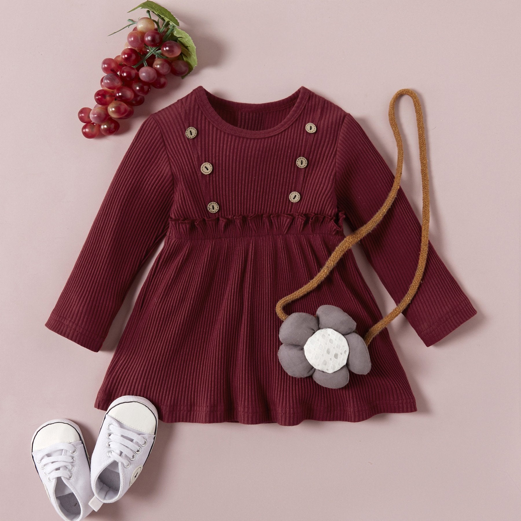 Long Sleeve Ruffle Dress