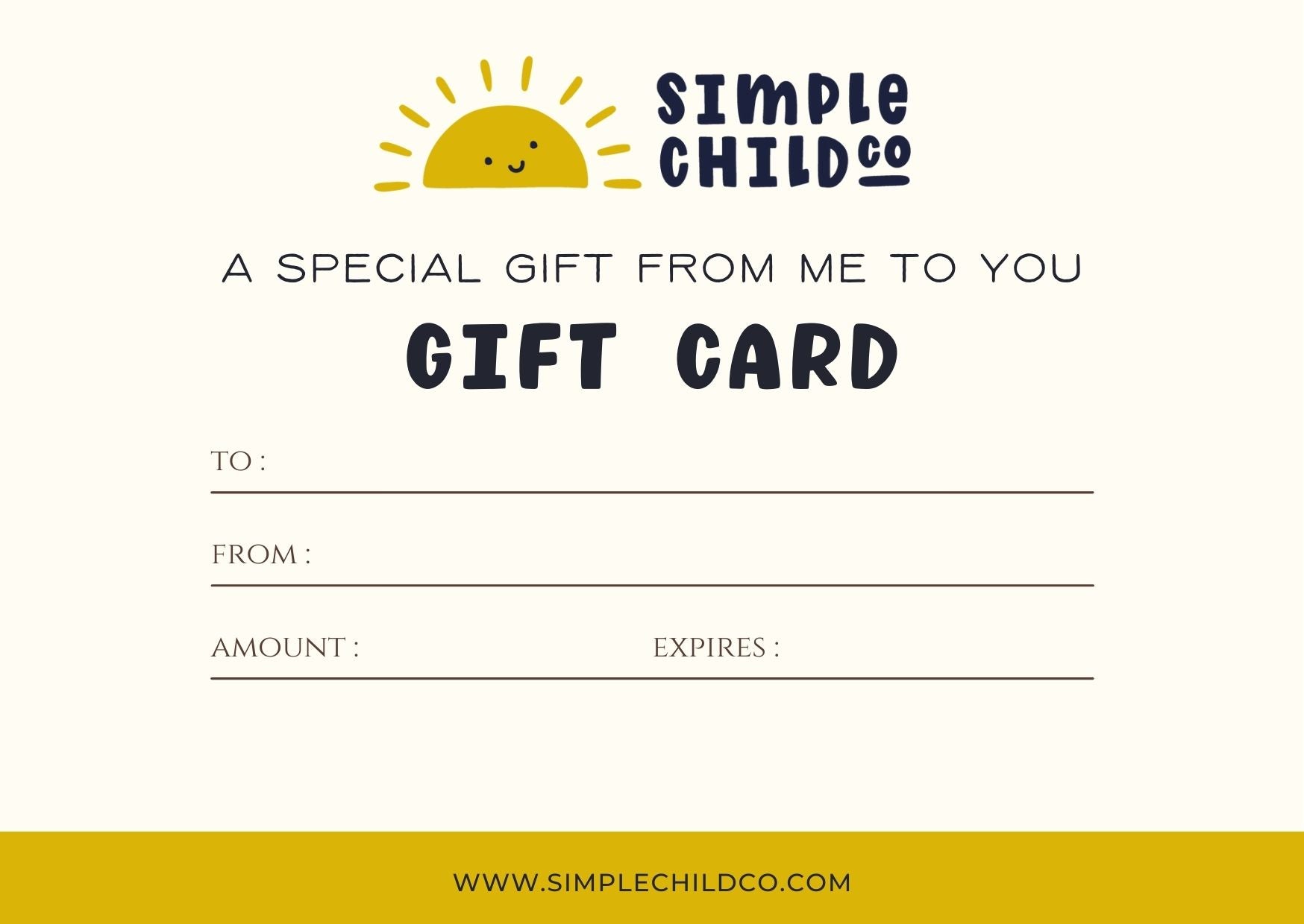 Simple Child Co. gift card