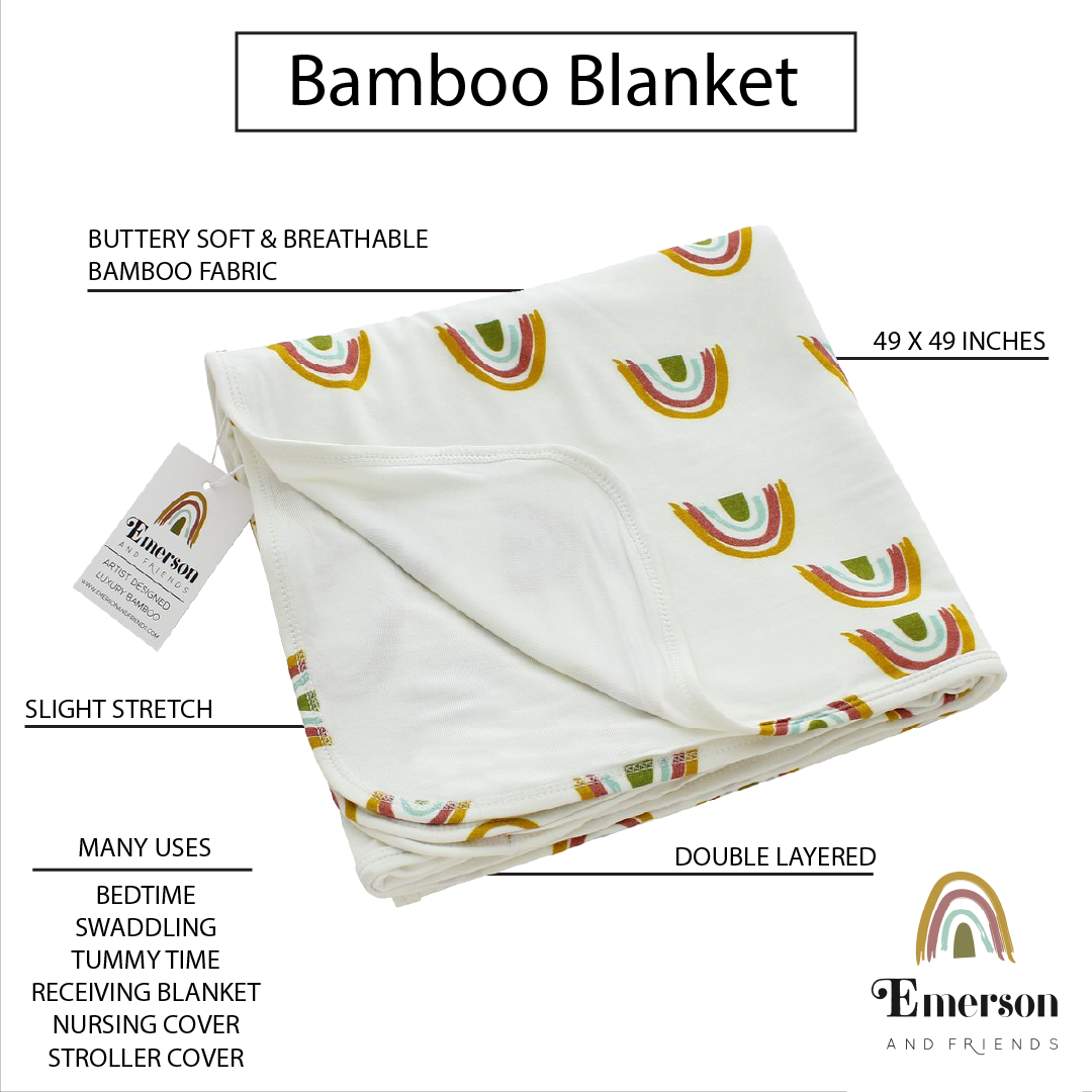 Wildflower Luxury Bamboo Baby Blanket