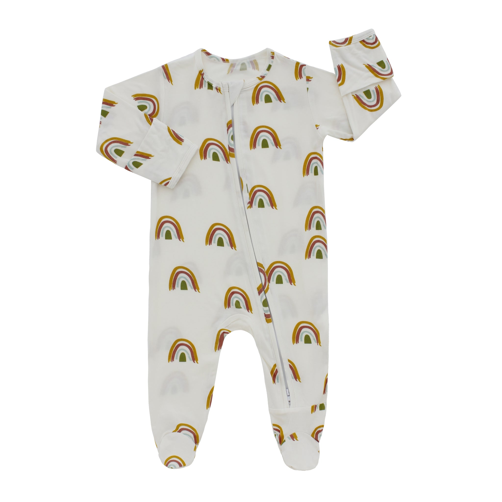 Rainbow Bamboo Baby Footie Pajama