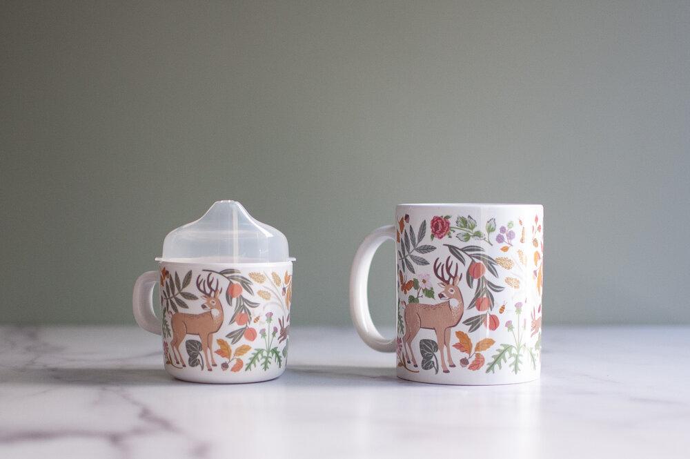 Woodland "Mama & Me" Coffee and Sippy Cup Set