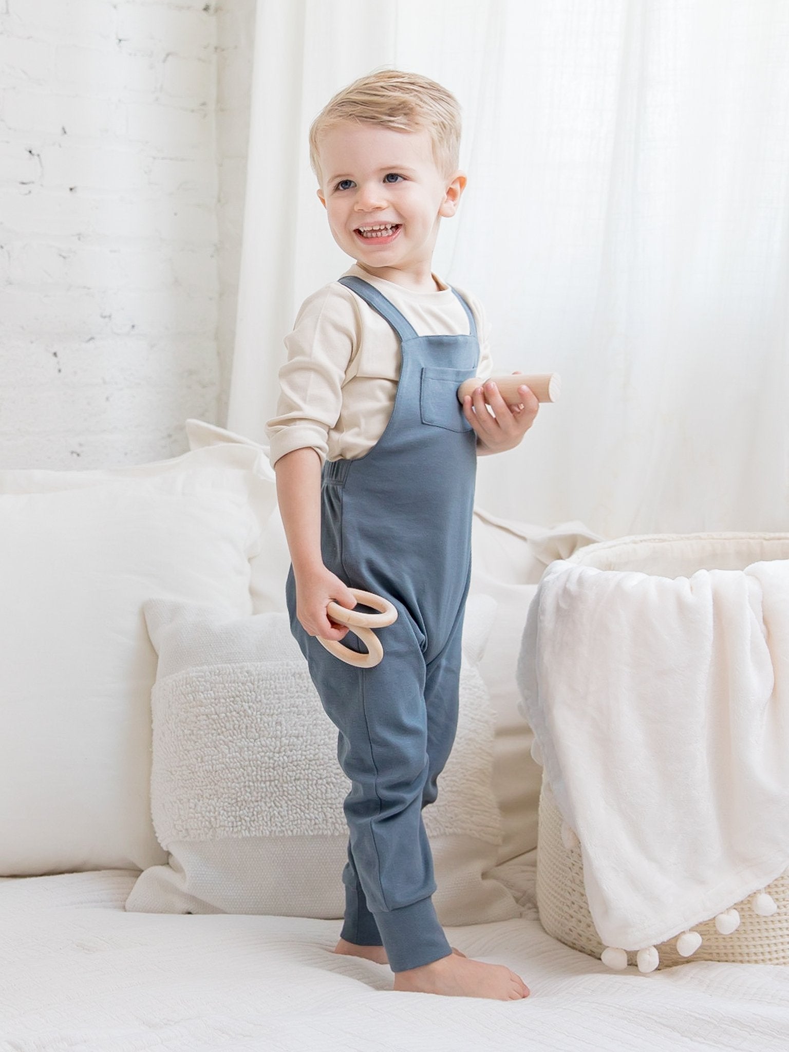 Organic Oli Overalls | 100% Cotton & Naturally Hypoallergenic | 2 colors!